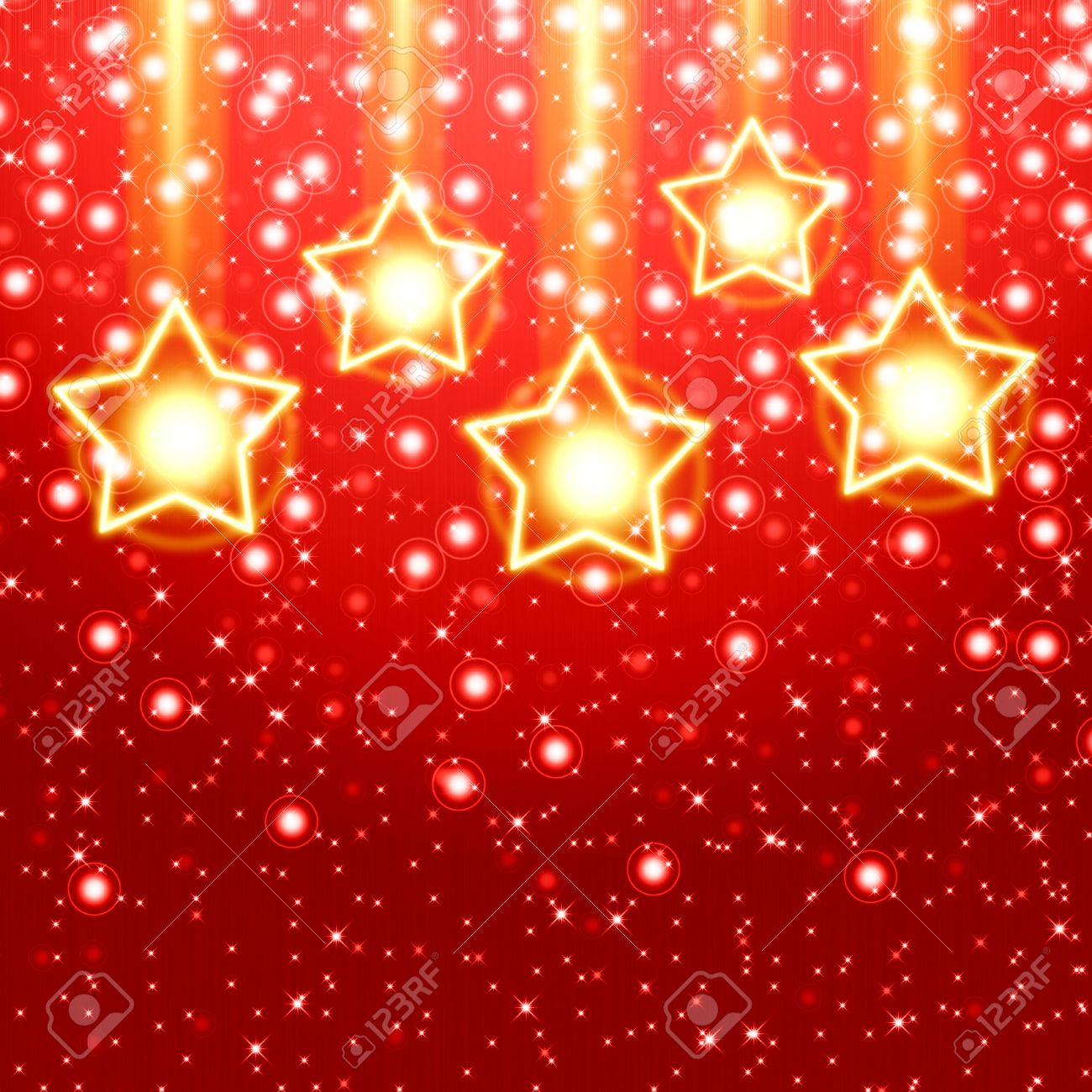 Stars on red background