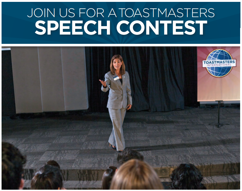 Join us for a Toastmasters Speech Contest