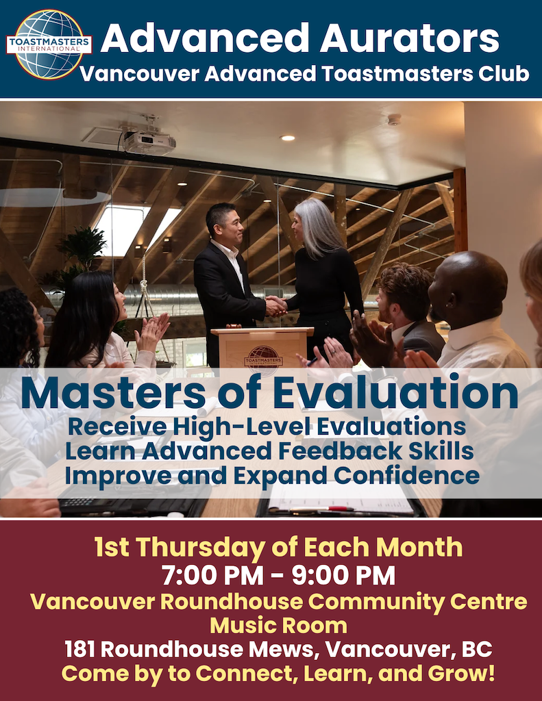 Advanced Aurators - Vancouver Advanced Toastmasters Club