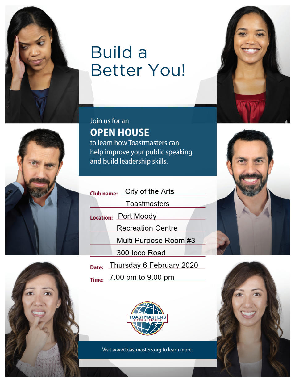 City of the Arts Toastmasters - 2020 Vision Open House