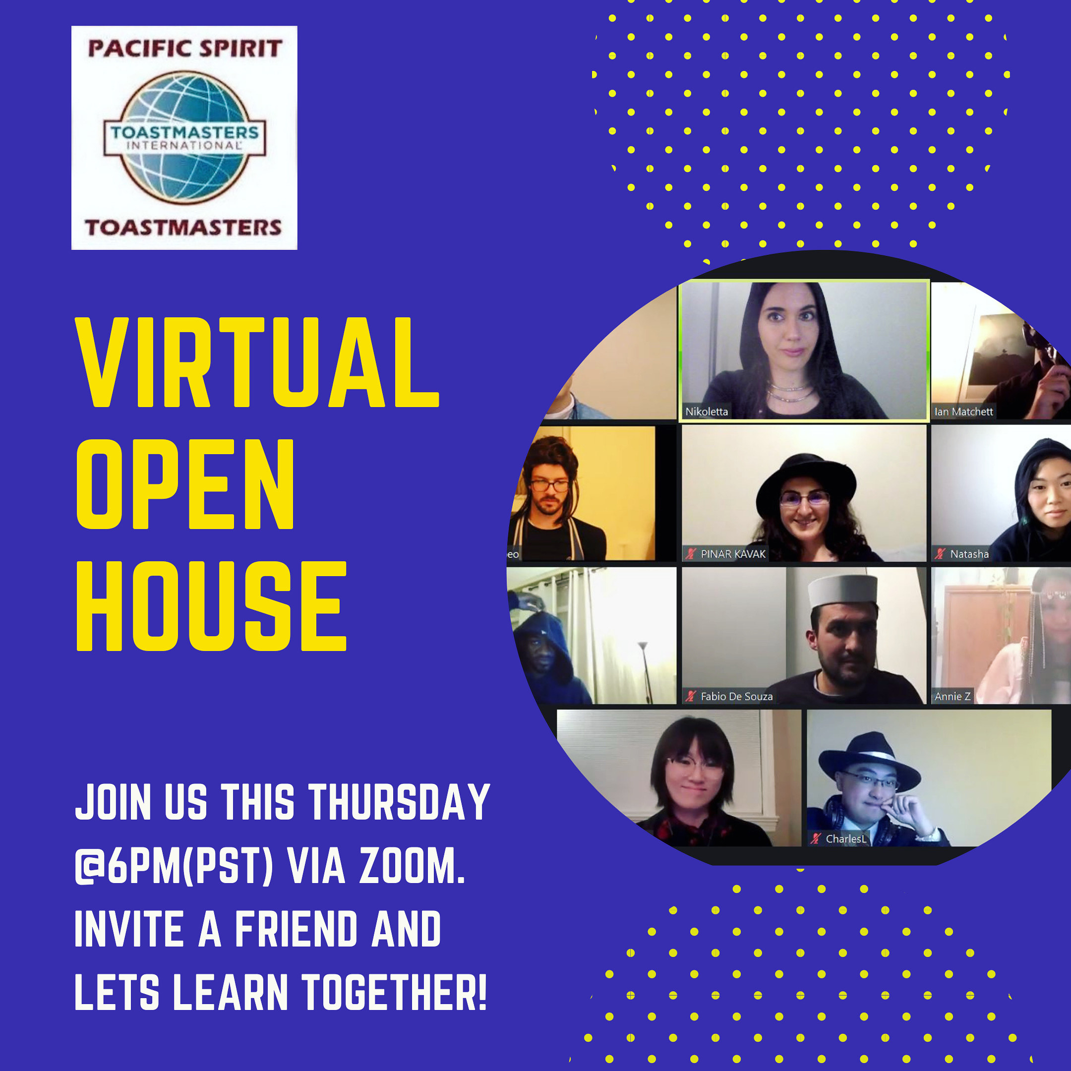 Toastmasters open house