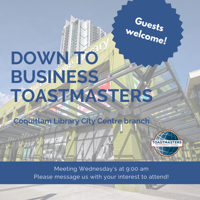 Down to Business Toastmasters meeting