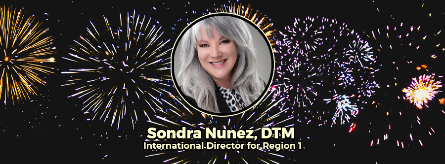 Image of the Sondra Nunez, DTM.  In the background are fireworks.