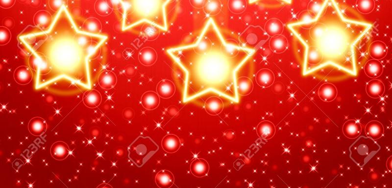 Stars on red background