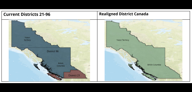 Canadian Districts 21 & 96 Merge