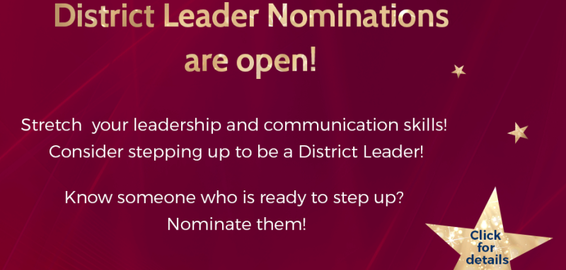 District Leadership Nominations