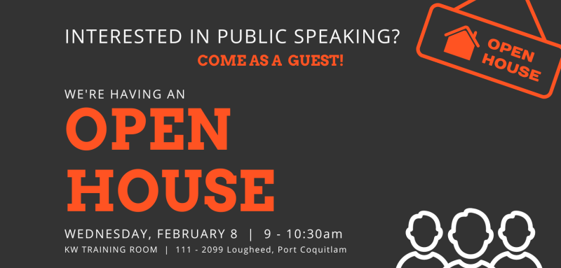 Open House invitation for Feb 8 open house