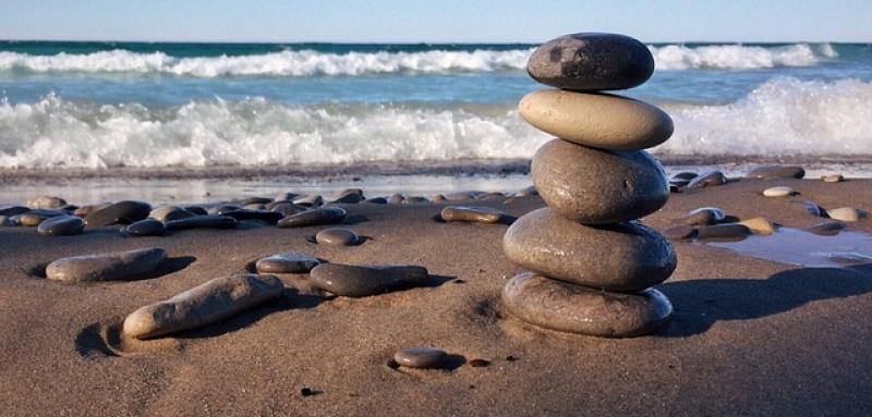 Balancing Rocks at the Beach