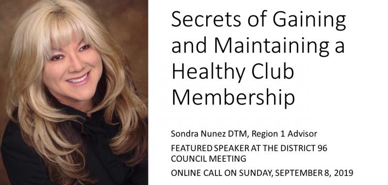 Sondra Nunez: Secrets of Gaining and Maintaining a Healthy Club Membership
